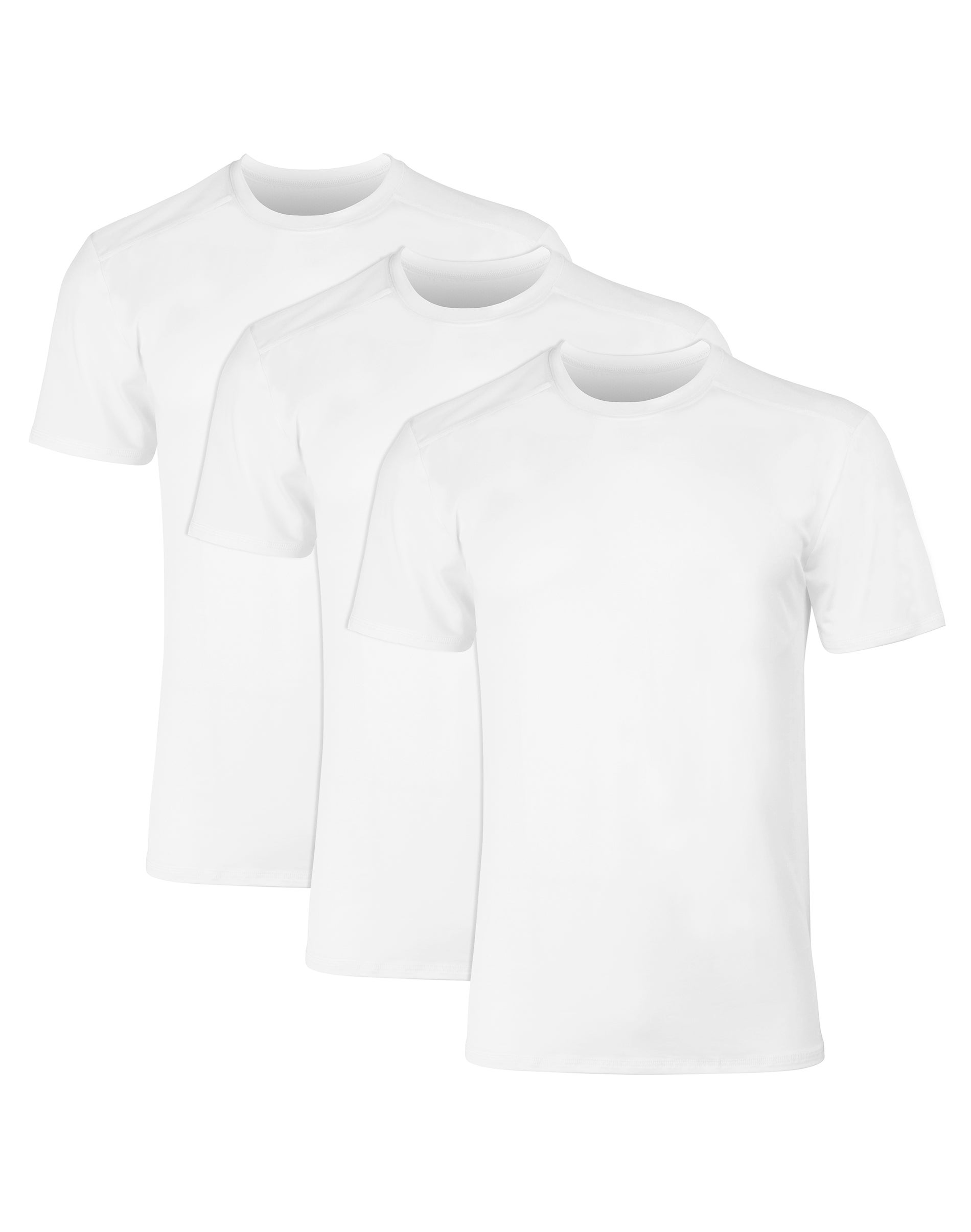 Hanes Moves Ultimate Men's Breathable Mesh Crewneck T-Shirt, X-Temp, White, 3-Pack M