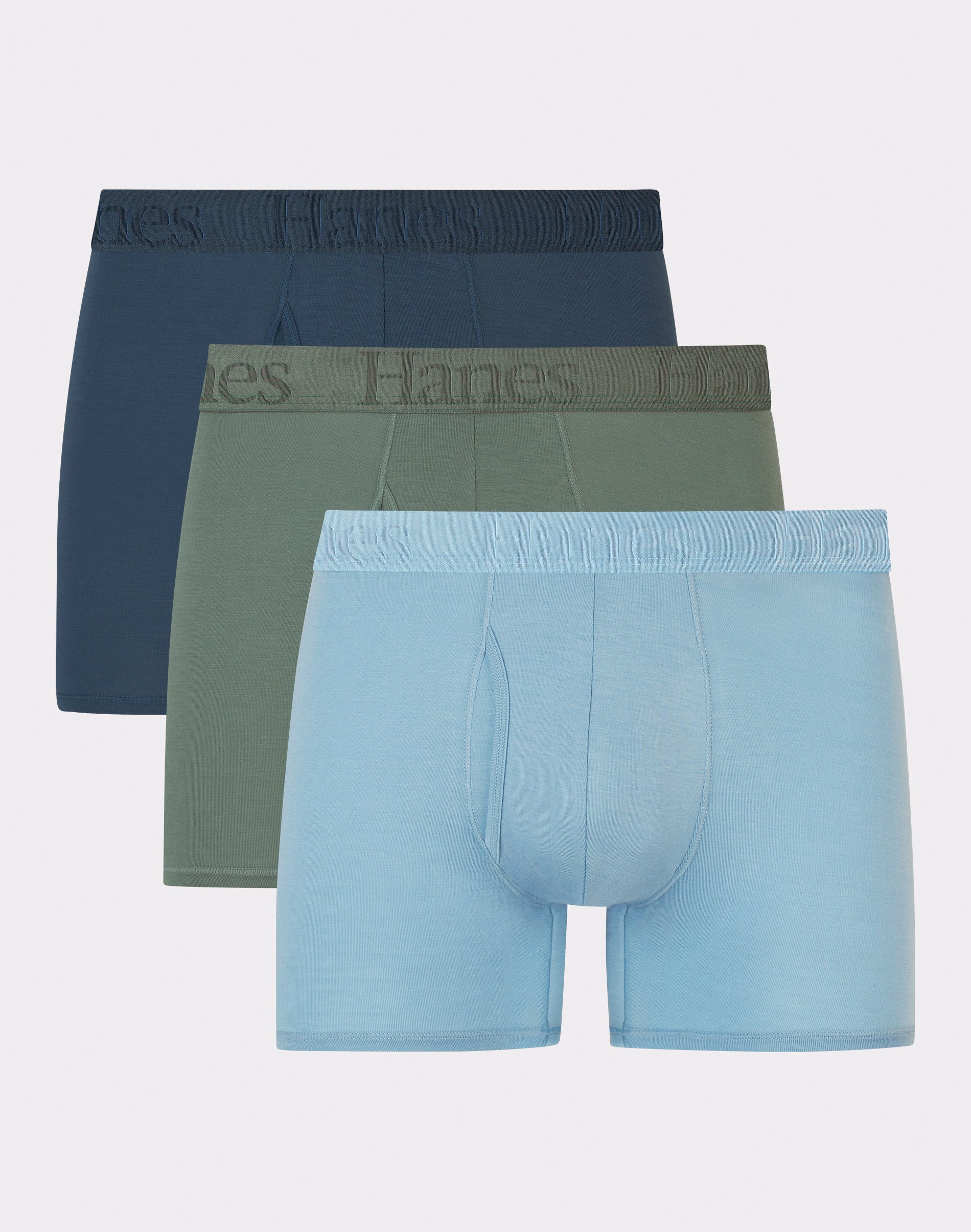 Hanes Originals Ultimate Men's SuperSoft Trunk Underwear, Assorted, 3-Pack S