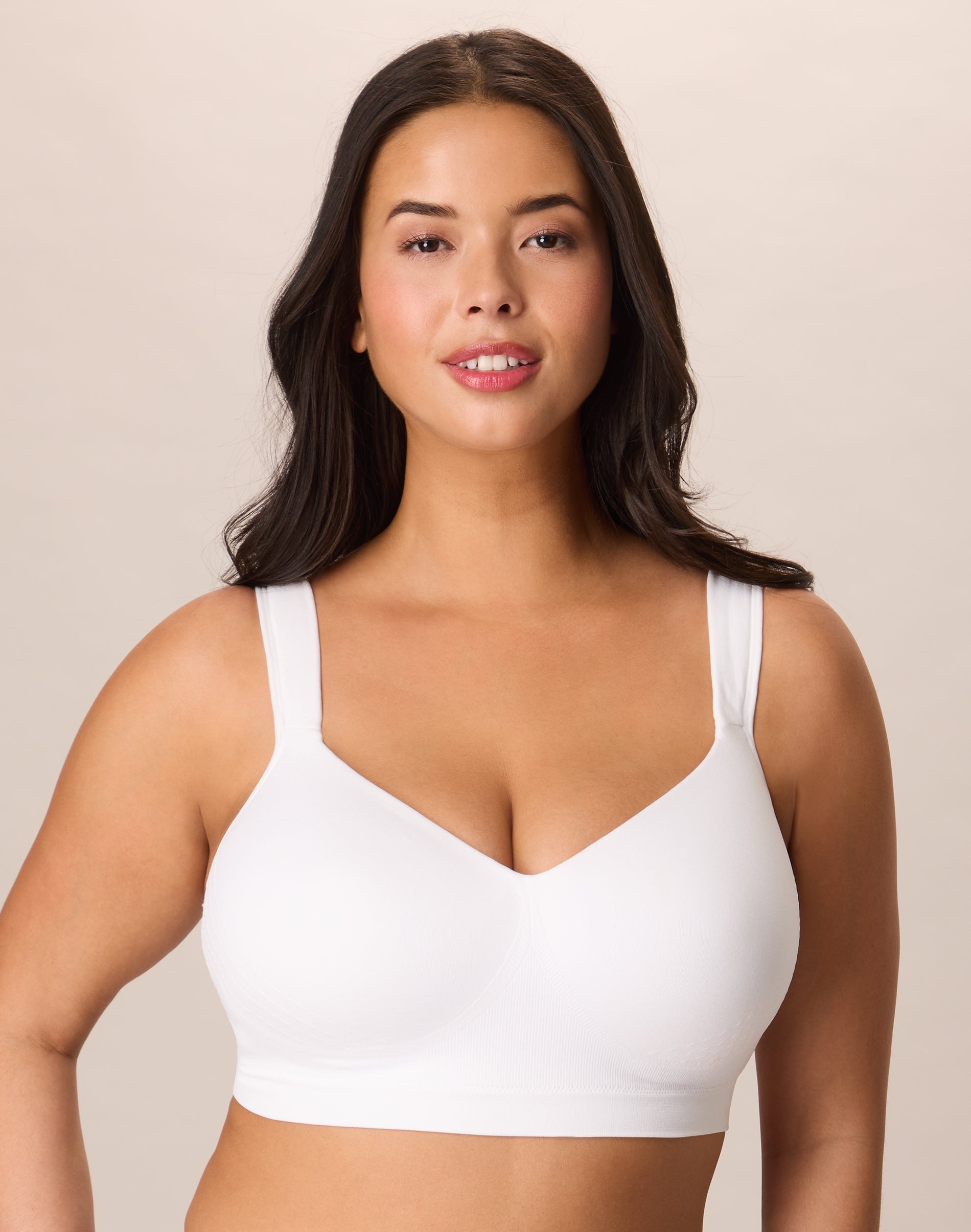 Playtex 18 Hour Ultra-Soft Support T-Shirt Wireless Bra White 40C Women's