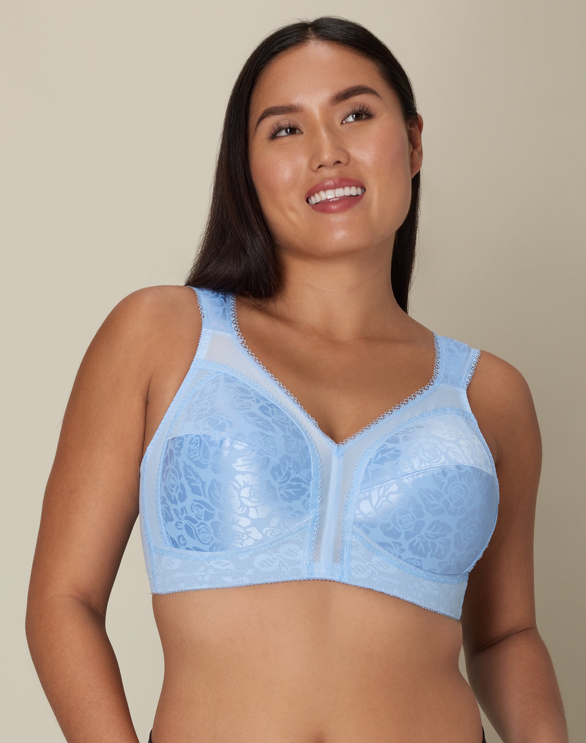 Playtex 18 Hour Ultimate Shoulder Comfort Wireless Bra Zen Blue 42DD Women's