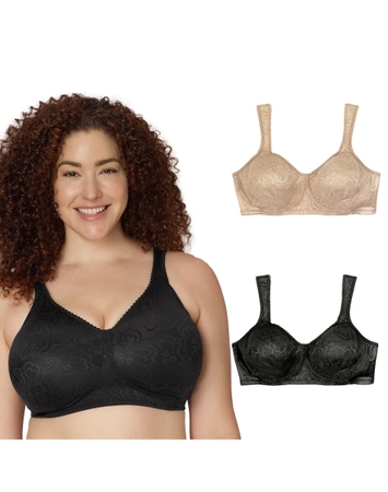 Playtex 18 Hour Ultimate Lift & Support Wireless Bra, 2-Pack