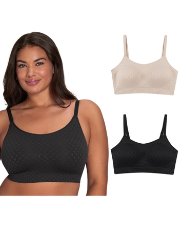 Playtex Seamless Full Coverage Wireless Bra, 2-Pack