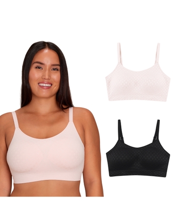 Playtex Seamless Full Coverage Wireless Bra, 2-Pack