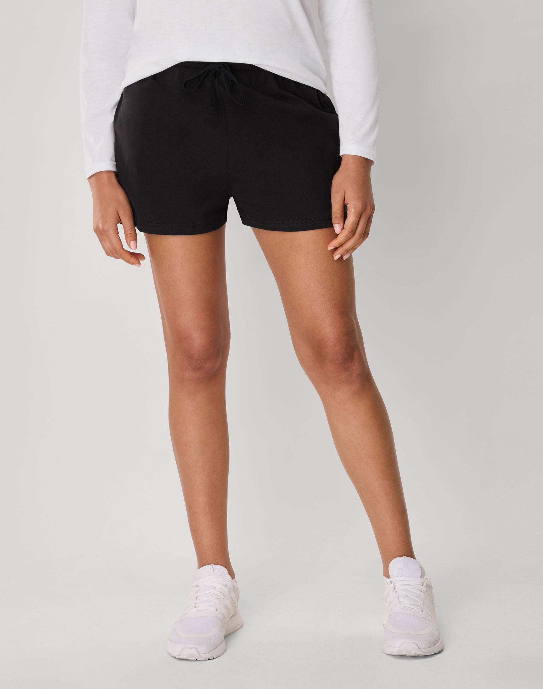 Hanes Originals Women's Cotton Jersey Shorts, 2.5" Black L